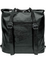 Tapple Velký černý kabelko-batoh 2v1 se vzorem