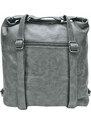 Tapple Praktický středně šedý kabelko-batoh 2v1 s kapsami