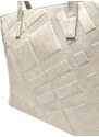 Tapple Velká šedobéžová kabelka přes rameno s šikmými vzory