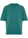 Trendyol Emerald Green Oversize/Wide Cut Basic 100% Cotton T-Shirt