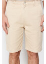 Trendyol Stone Comfort Cut Cargo Pocket Denim Denim Shorts & Bermuda