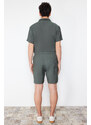 Trendyol Khaki Regular Fit 100% Modal Shorts