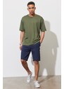 AC&Co / Altınyıldız Classics Standard Fit Regular Cut Cotton Shorts with Pockets, Stretchy Knitted