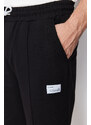 Trendyol Black Regular/Regular Fit Ribbed Labeled Elastic Waist Shorts