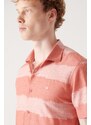 Avva Men's Dry Rose Cotton Short Sleeve Shirt