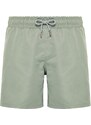 Trendyol Light Khaki Extra Short Basic Swim Shorts