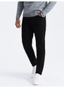 Ombre Clothing Pánské chino kalhoty na míru - černé V1 OM-PACP-0151