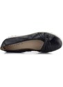 Caprice komfortní kožené baleríny Black 9-22163-42
