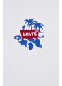 Bavlněné tričko Levi's bílá barva, s aplikací