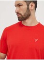 Bavlněné tričko Guess červená barva, s aplikací, F3GI00 K8HM0