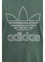 Bavlněné tričko adidas Originals Trefoil Tee zelená barva, s aplikací, IR7993