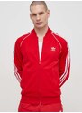 Mikina adidas Originals pánská, červená barva, s aplikací