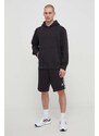 Bavlněná mikina adidas Originals Contempo French Terry Hoodie pánská, černá barva, s kapucí, hladká, HK2937