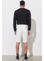 ALTINYILDIZ CLASSICS Men's Ecru Standard Fit Normal Cut Cotton Shorts with Pocket.