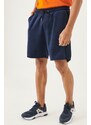 ALTINYILDIZ CLASSICS Men's Navy Blue Standard Fit Regular Fit Towel Shorts