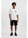 DEFACTO Oversize Fit Crew Neck Printed T-Shirt