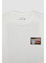 DEFACTO Oversize Fit Crew Neck Printed T-Shirt