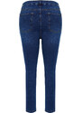 Trendyol Curve Blue Stitching Detailed Stretchy Skinny Jeans