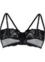 Trendyol Curve Black Lace Piping Underwire Capless Balconette Bra