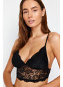 Trendyol Black Lace Lined Capless Knitted Bra