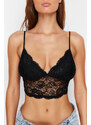 Trendyol Black Lace Lined Capless Knitted Bra