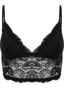 Trendyol Black Lace Lined Capless Knitted Bra