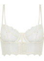 Trendyol Bridal White Lace Capless Underwire Bustier Knitted Bra