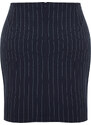 Trendyol Curve Navy Blue Striped Mini Woven Skirt