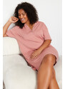 Trendyol Curve Pale Pink Knitted Nightgown