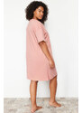 Trendyol Curve Pale Pink Knitted Nightgown