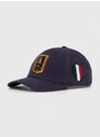 Bavlněná baseballová čepice Aeronautica Militare tmavomodrá barva, s aplikací