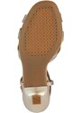 Kožené sandály Geox D ERAKLIA R 80 zlatá barva, D45D3C 000Y2 C2012