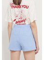 Bavlněné šortky Tommy Jeans hladké, high waist