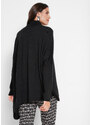 bonprix Oversize svetr ve tvaru ponča s asymetrickým střihem Černá