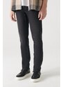 Avva Men's Black Old-fashioned Wash Lycra Slim Fit Slim Fit Jeans