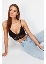 Trendyol Black Lace Lined Capless Knitted Bra