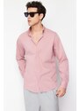 Trendyol Pale Pink Slim Fit Shirt With Epaulette Sleeves
