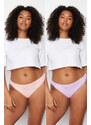 Trendyol Curve Lilac-Pink 2-Pack Panties