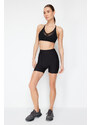 Trendyol Black Gathering Stitch Detail Knitted Sports Shorts Tights