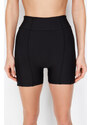 Trendyol Black Gathering Stitch Detail Knitted Sports Shorts Tights