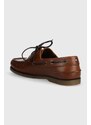 Kožené mokasíny Tommy Hilfiger TH BOAT SHOE CORE LEATHER pánské, hnědá barva, FM0FM04506