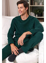 Trendyol Green Regular Fit Waffle Knitted Pajamas Set