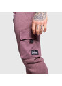 Pánské tepláky Iron Aesthetics Cargo Joggers, fialové