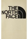 Bavlněná mikina The North Face M Drew Peak Pullover Hoodie pánská, béžová barva, s kapucí, s aplikací, NF00AHJY3X41