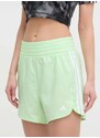 Tréninkové šortky adidas Performance Pacer zelená barva, s aplikací, high waist, IT7763