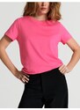 Sinsay - Bavlněné tričko - sytě růžová