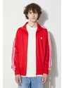 Mikina adidas Originals pánská, červená barva, s aplikací, IJ7060