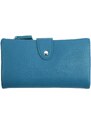 Herisson Barebag Prakticky prostorná rozložitelná modrá dámská peněženka se stříbrnými doplňky