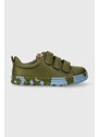 Dětské kožené sneakers boty Camper zelená barva