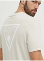 Bavlněné plážové tričko Guess béžová barva, F4GI09 KA260